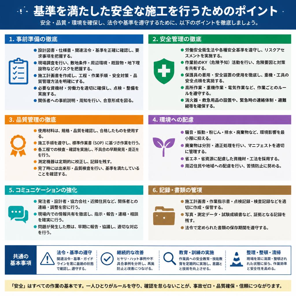 施工時に注意すべきポイント