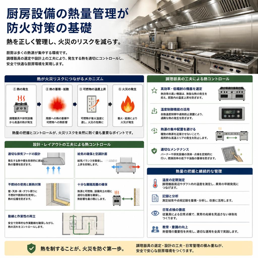 熱量の管理：火災を防ぐ基本