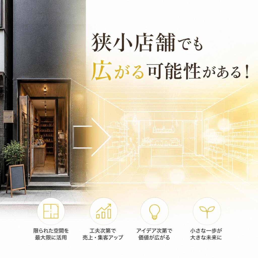 狭小店舗（10坪以下）を広く見せる内装デザインの視覚トリック