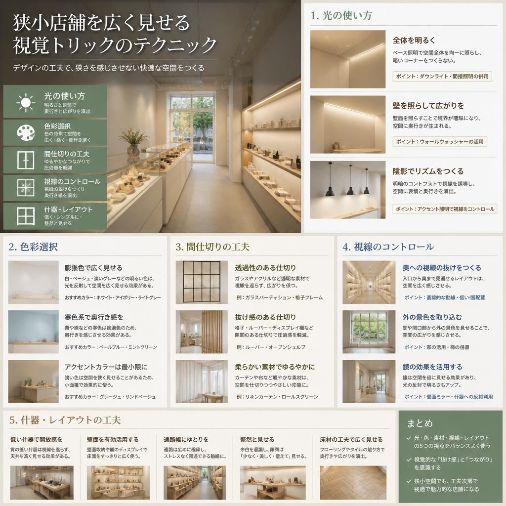 視覚トリックによる広さの演出